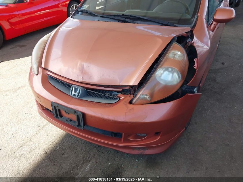 2007 Honda Fit Sport VIN: JHMGD38677S030008 Lot: 41838131
