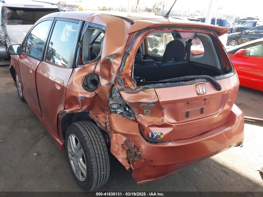 2007 Honda Fit Sport VIN: JHMGD38677S030008 Lot: 41838131