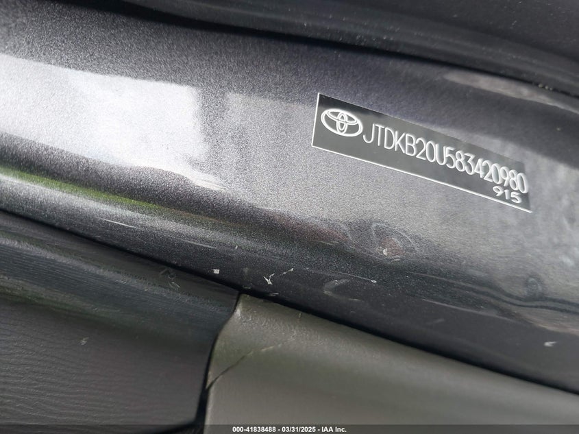 2008 Toyota Prius VIN: JTDKB20U583420980 Lot: 41838488