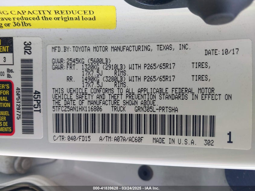 2017 TOYOTA TACOMA TRD SPORT - 5TFCZ5AN1HX116806