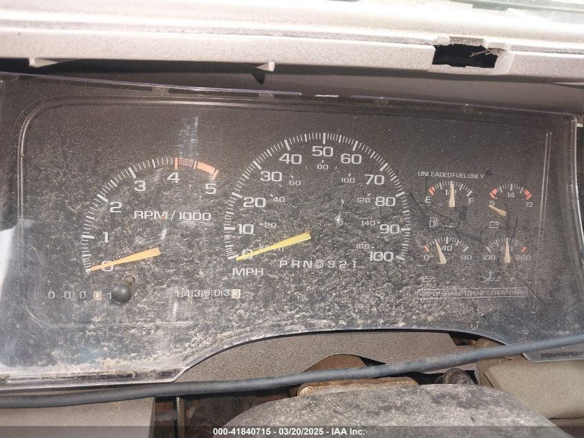 1995 Chevrolet Suburban K1500 VIN: 1GNFK16KXS1391827 Lot: 41840715