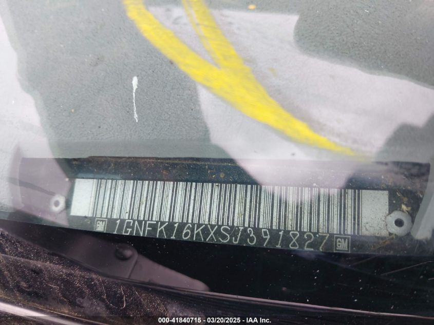 1995 Chevrolet Suburban K1500 VIN: 1GNFK16KXS1391827 Lot: 41840715