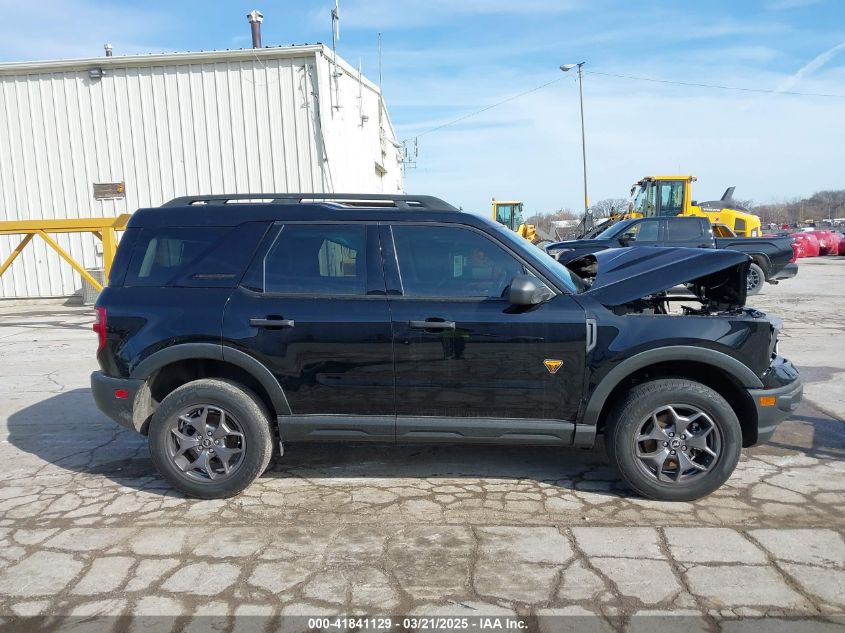 2022 Ford Bronco Sport Badlands VIN: 3FMCR9D98NRD87142 Lot: 41841129