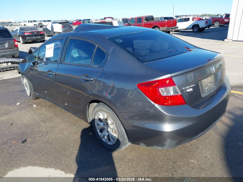 2012 HONDA CIVIC VIN: 19XFB2F50CE084884