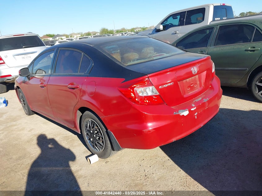 2012 HONDA CIVIC VIN: 2HGFB2F59CH610547
