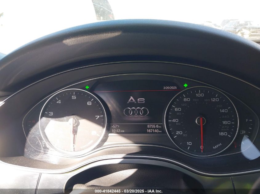 2012 Audi A6 3.0 Premium VIN: WAUBGAFC5CN004254 Lot: 41842445