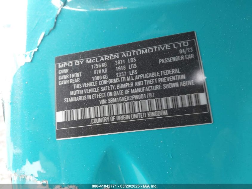2023 McLaren Artura - SBM16AEA2PW001787