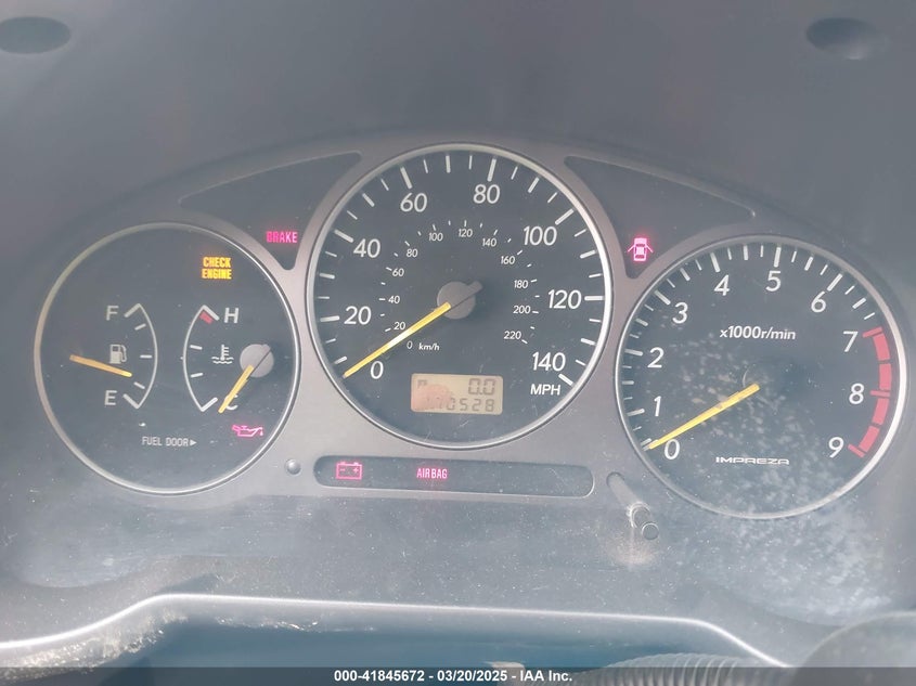 2002 Subaru Impreza Wrx VIN: JF1GG29622G816799 Lot: 41845672