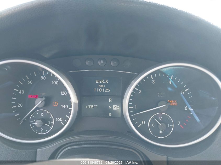 2011 Mercedes-Benz Ml 350 VIN: 4JGBB5GB5BA653505 Lot: 41846732