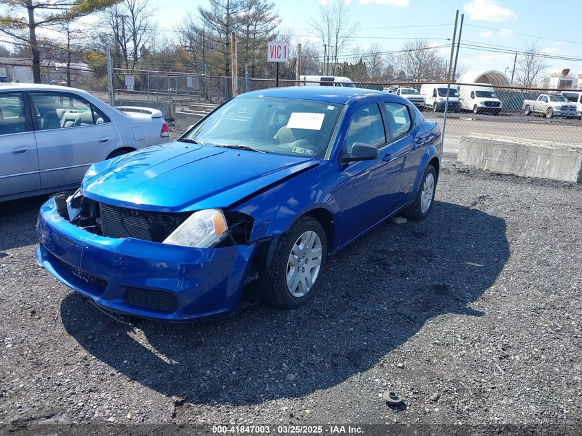 2012 DODGE AVENGER VIN: 1C3CDZAB1CN151561