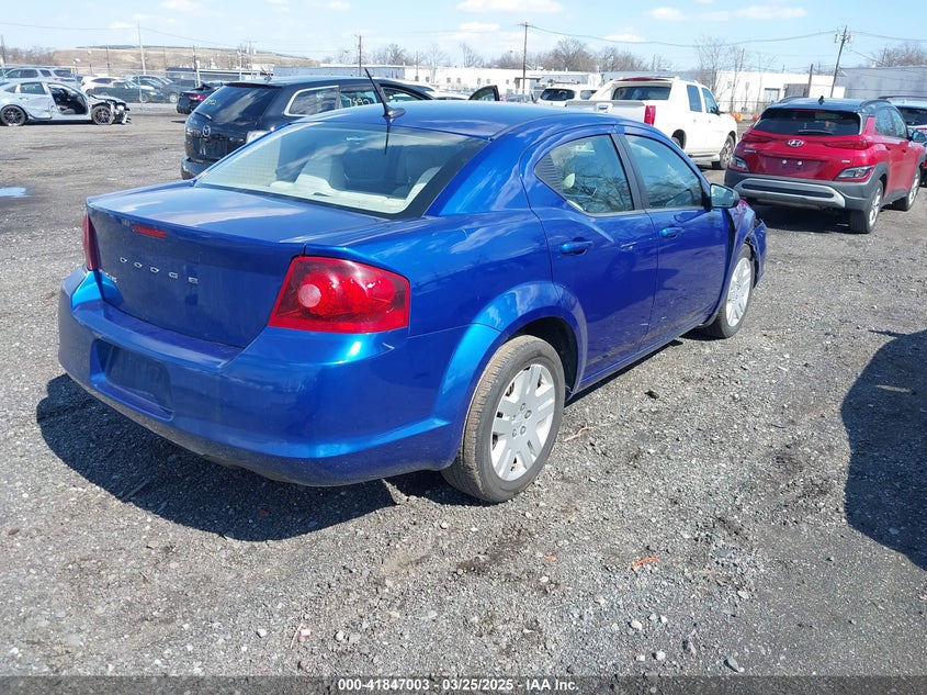 2012 DODGE AVENGER VIN: 1C3CDZAB1CN151561