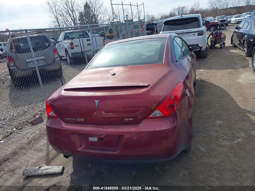 2008 PONTIAC G6 VIN: 1G2ZH36N084291872