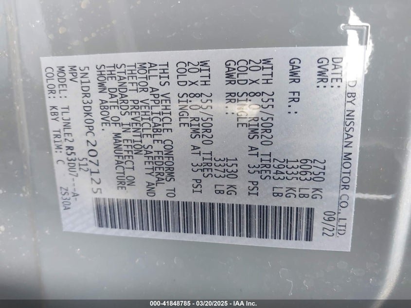 2023 NISSAN PATHFINDER PLATINUM 4WD - 5N1DR3DK0PC207125