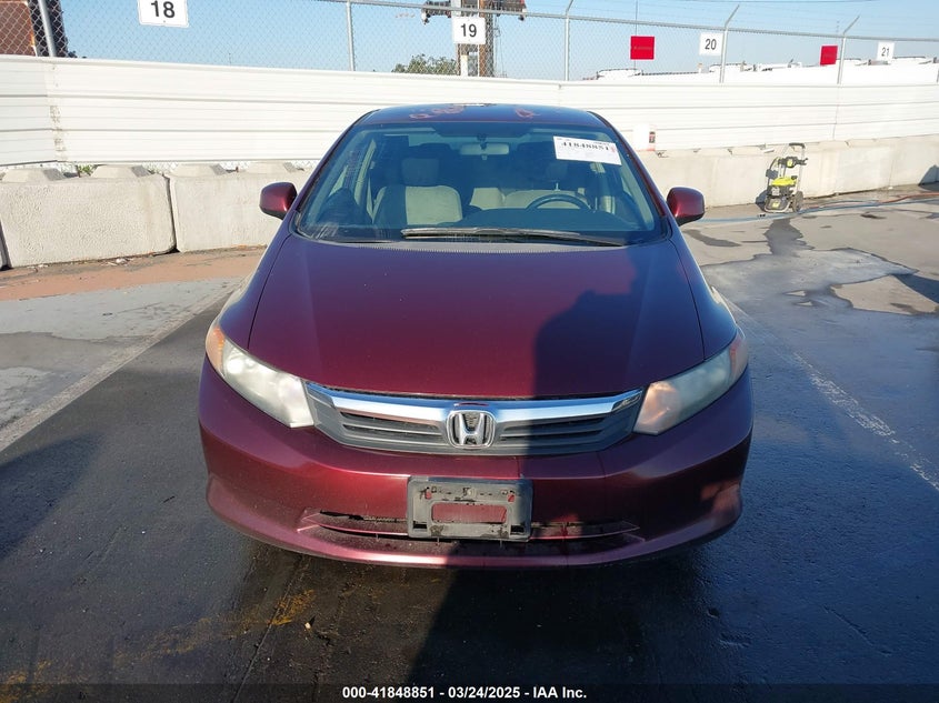 2012 HONDA CIVIC VIN: 2HGFB2F57CH559632