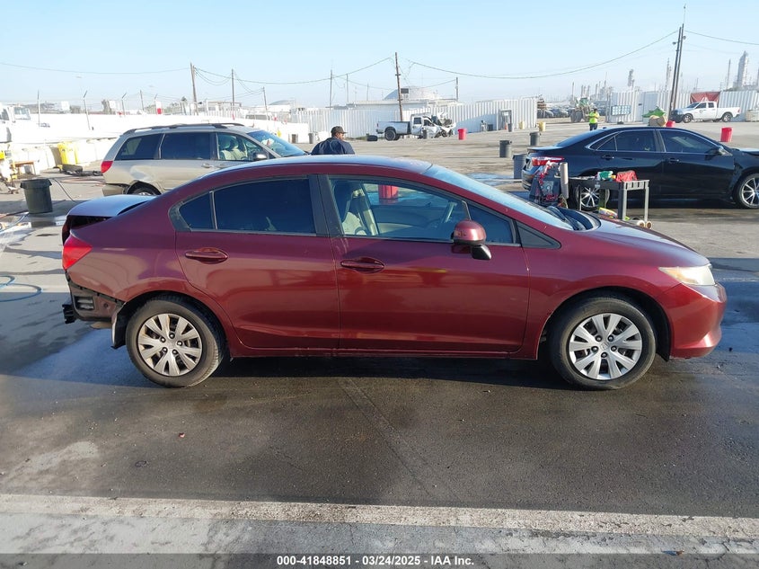 2012 HONDA CIVIC VIN: 2HGFB2F57CH559632