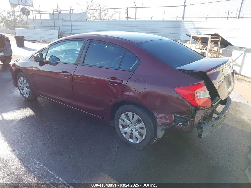 2012 HONDA CIVIC VIN: 2HGFB2F57CH559632