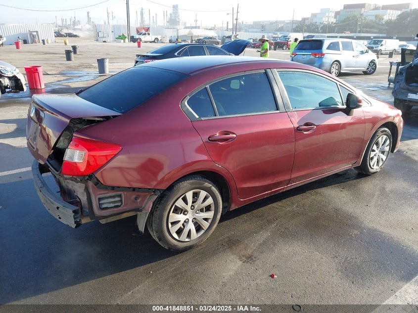 2012 HONDA CIVIC VIN: 2HGFB2F57CH559632