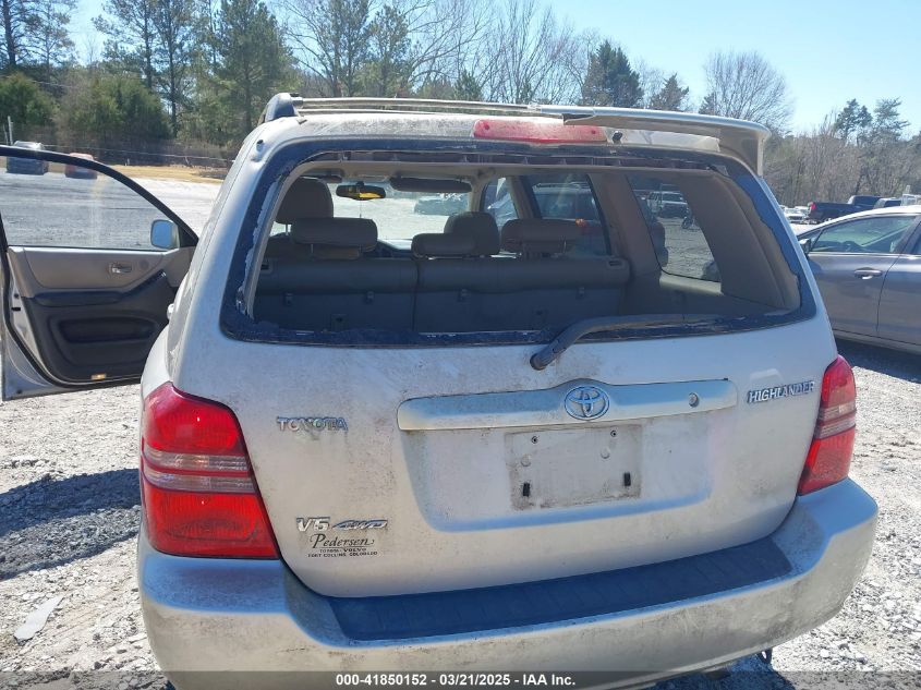 2002 Toyota Highlander Limited V6 VIN: JTEHF21A120053373 Lot: 41850152