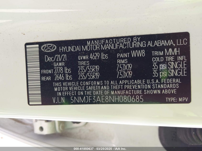 2022 HYUNDAI TUCSON SEL - 5NMJF3AE8NH080685