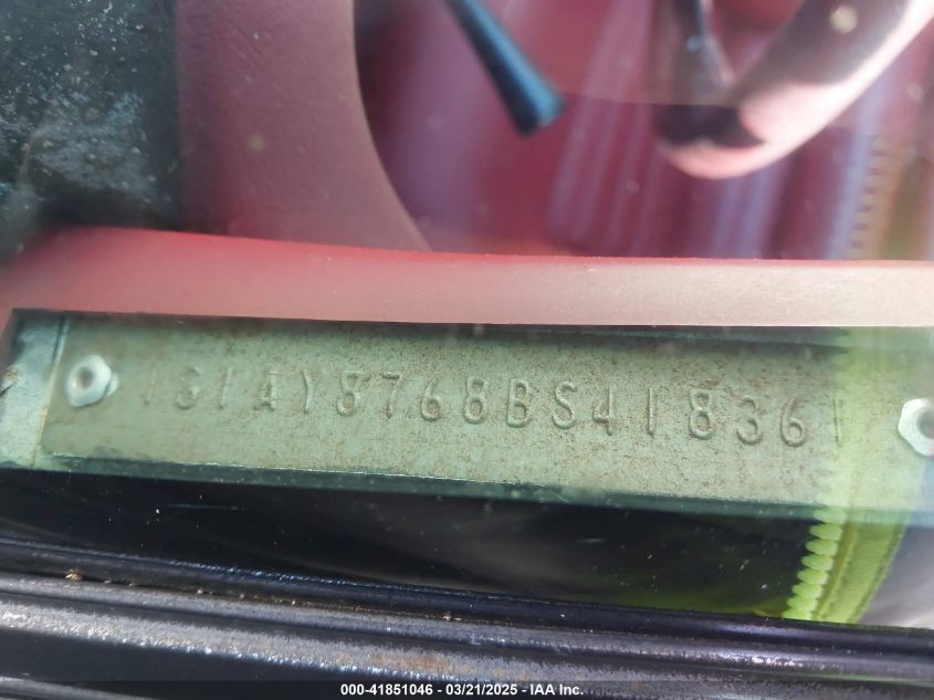 2001 Chevrolet Corvette VIN: 1G1AY8768BC418361 Lot: 41851046