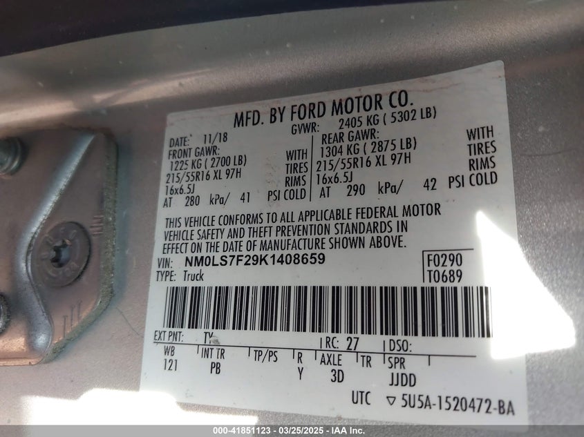 2019 FORD TRANSIT CONNECT XLT - NM0LS7F29K1408659