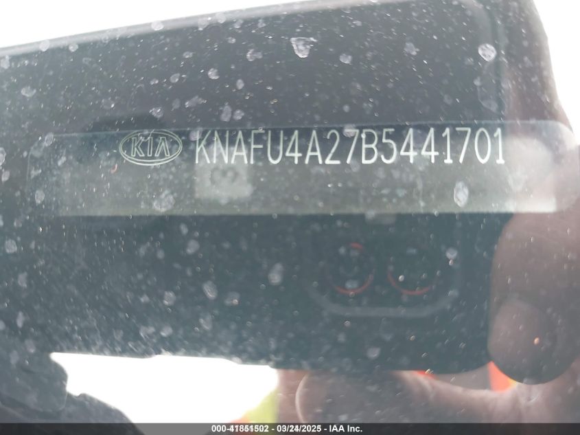 2011 Kia Forte Ex VIN: KNAFU4A27B5441701 Lot: 41851502