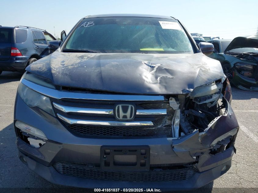 2017 Honda Pilot Ex-L VIN: 5FNYF5H61HB031004 Lot: 41851837