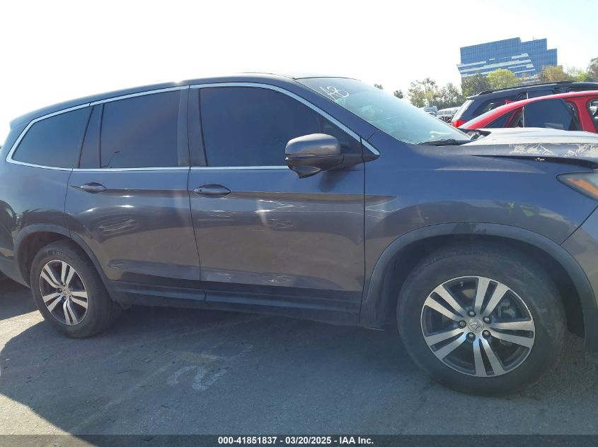 2017 Honda Pilot Ex-L VIN: 5FNYF5H61HB031004 Lot: 41851837