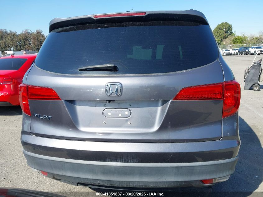 2017 Honda Pilot Ex-L VIN: 5FNYF5H61HB031004 Lot: 41851837