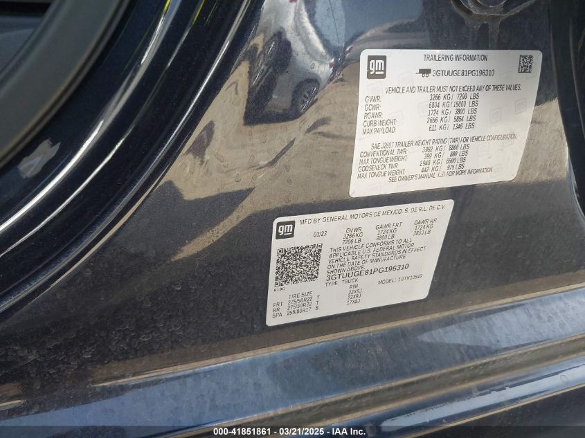 2023 GMC Sierra 1500 - 3GTUUGE81PG196310