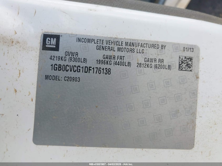 2013 CHEVROLET SILVERADO 2500HD VIN: 1GB0CVCG1DF176138