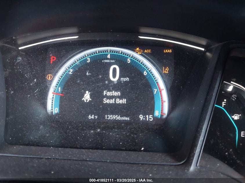 2020 HONDA CIVIC VIN: 19XFC2F66LE007328