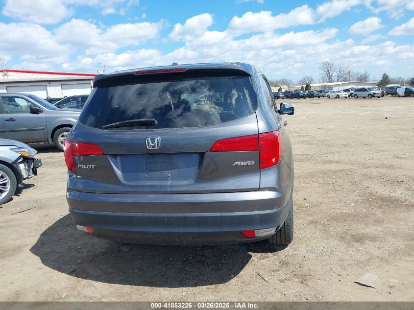 2016 Honda Pilot Ex-L VIN: 5FNYF6H55GB087250 Lot: 41853226