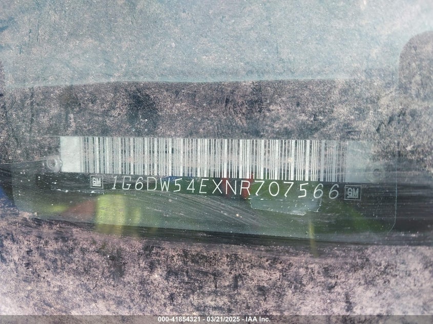 1992 Cadillac Brougham VIN: 1G6DW54EXNR707566 Lot: 41854321