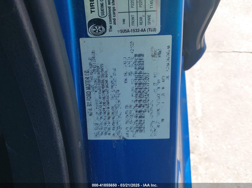 2012 FORD FUSION VIN: 3FAHP0HA9CR395009