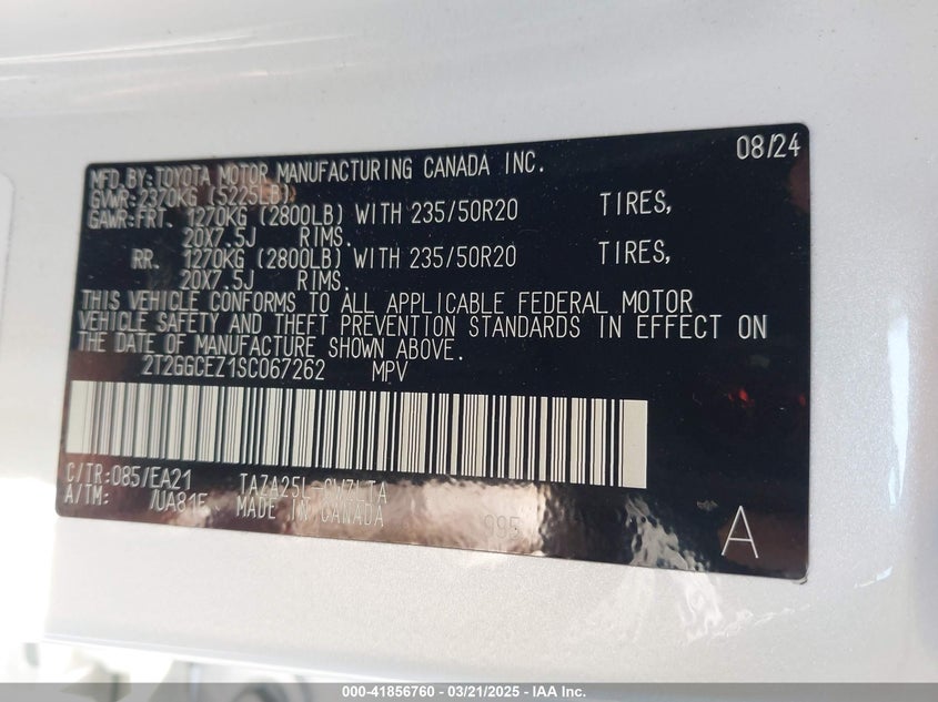 2025 LEXUS NX 350 PREMIUM - 2T2GGCEZ1SC067262