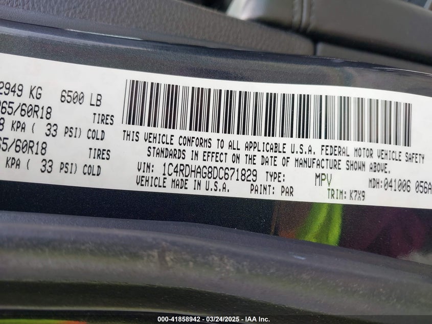 2013 DODGE DURANGO SXT - 1C4RDHAG8DC671829