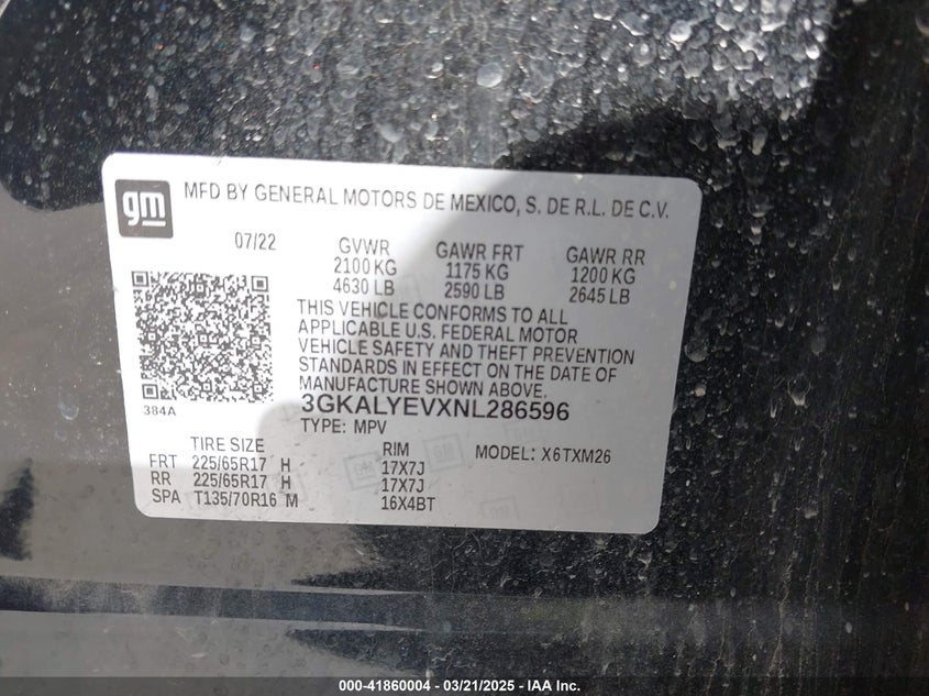 2022 GMC TERRAIN AWD AT4 - 3GKALYEVXNL286596