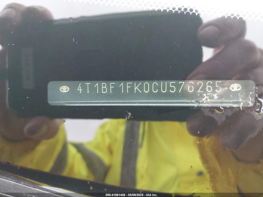 2012 TOYOTA CAMRY VIN: 4T1BF1FK0CU576265