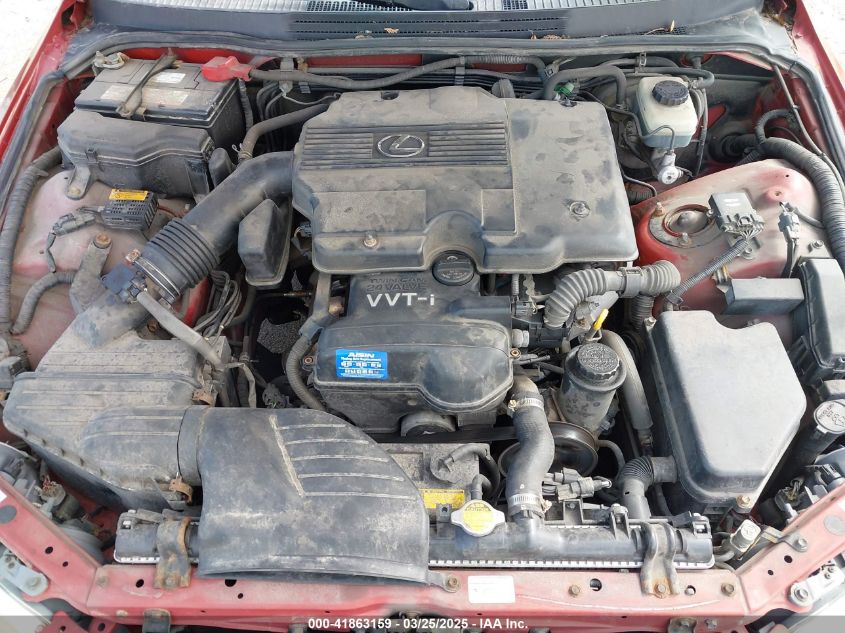 2001 Lexus Is 300 VIN: JTHBD182X10015601 Lot: 41863159