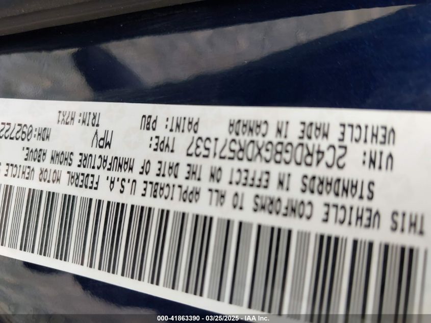 2013 Dodge Grand Caravan Se VIN: 2C4RDGBGXDR571537 Lot: 41863390