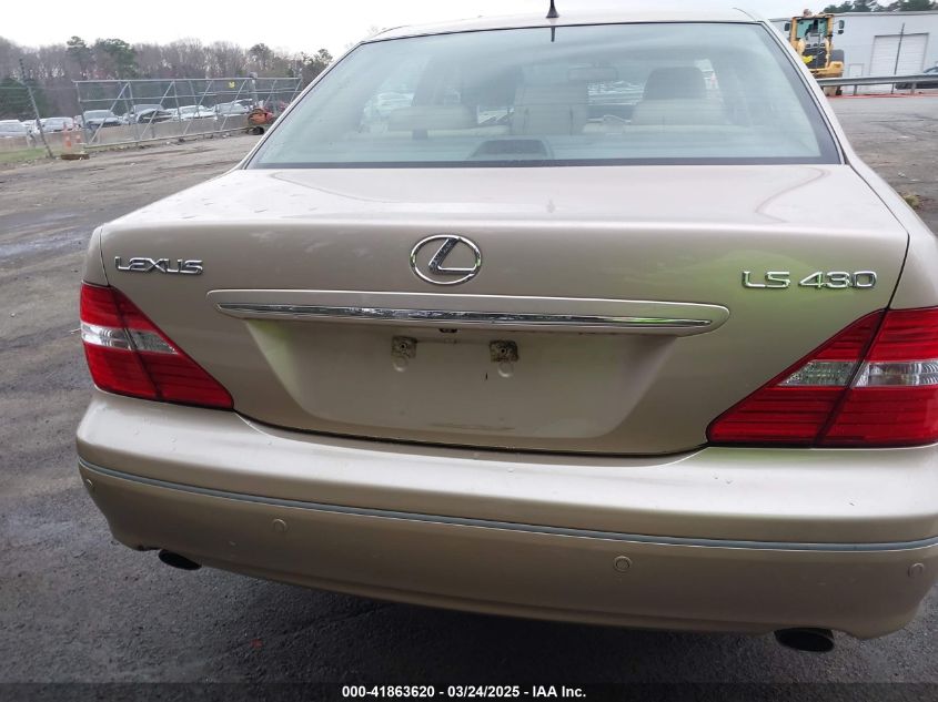 2005 Lexus Ls 430 VIN: JTHBN36F255015647 Lot: 41863620