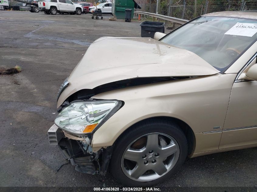 2005 Lexus Ls 430 VIN: JTHBN36F255015647 Lot: 41863620