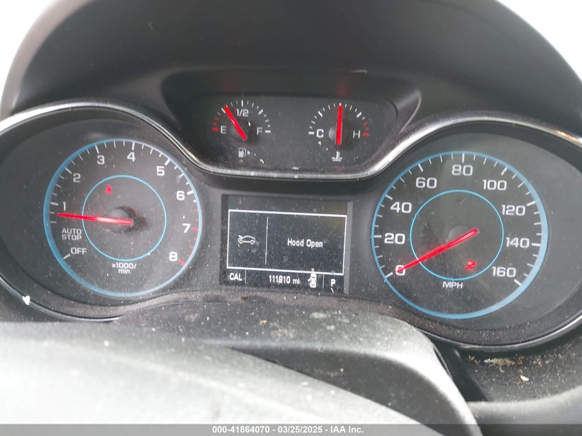 2016 CHEVROLET CRUZE VIN: 1G1BE5SMXG7297327