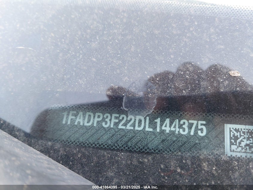 2013 FORD FOCUS VIN: 1FADP3F22DL144375