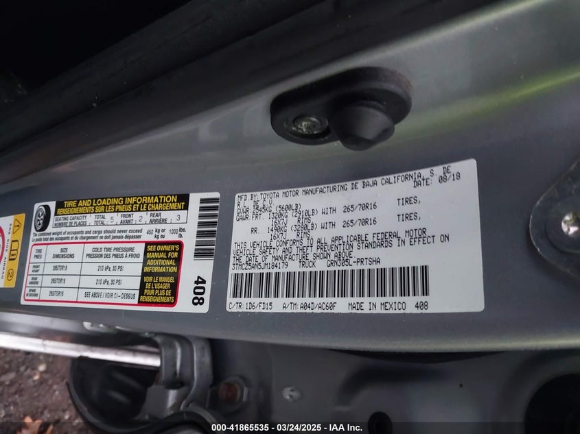 2018 TOYOTA TACOMA TRD OFF ROAD - 3TMCZ5AN5JM184179