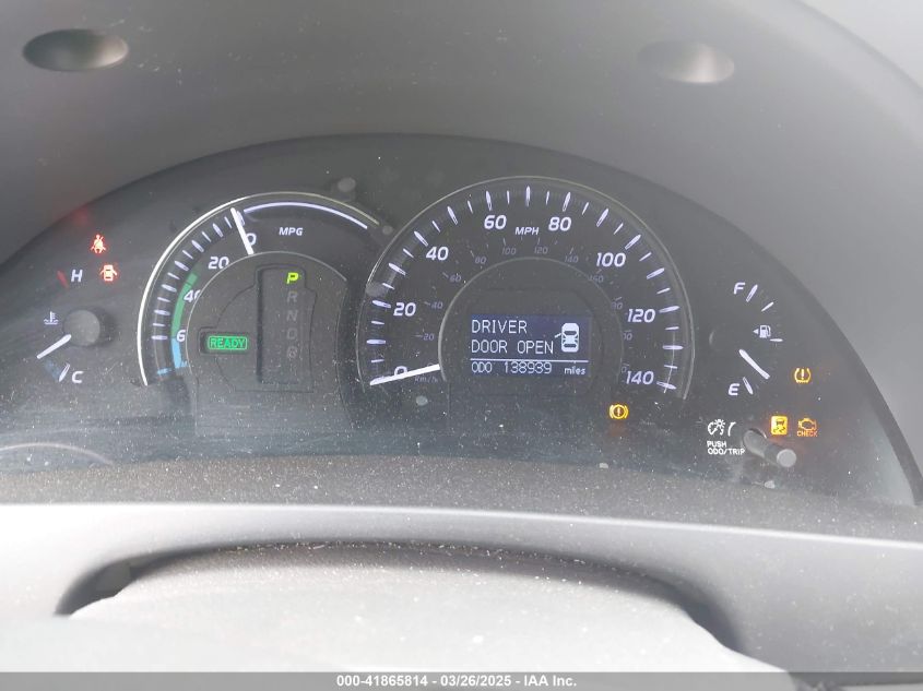 2010 Toyota Camry Hybrid VIN: 4T1BB3EK1AU117249 Lot: 41865814