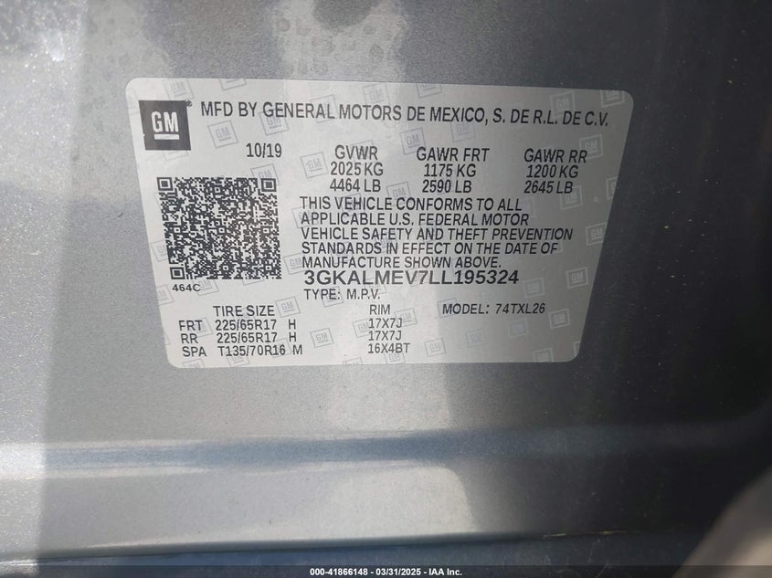 2020 GMC TERRAIN FWD SLE - 3GKALMEV7LL195324