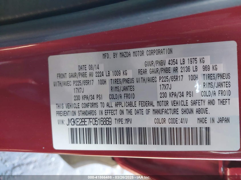 2015 MAZDA CX-5 SPORT - JM3KE2BE7F0516869