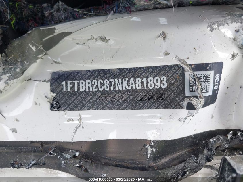 2022 Ford Transit-250 VIN: 1FTBR2C87NKA81893 Lot: 41866503